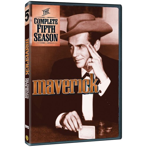 DVD cover for "Maverick: The Complete Fifth Season" featuring a man in a hat.
