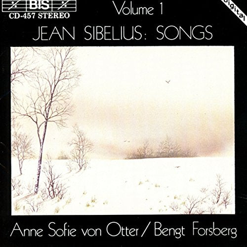 CD cover for Sibelius songs featuring a snowy winter landscape.