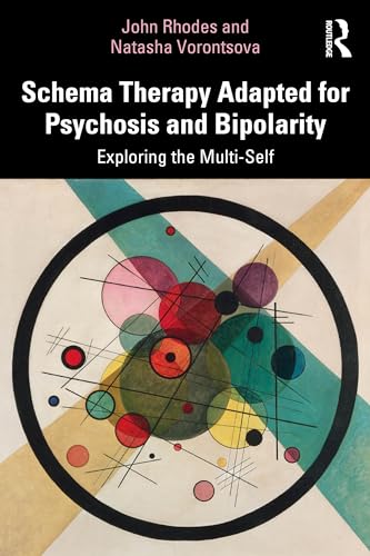 Book cover with abstract circles and text: "Schema Therapy Adapted for Psychosis.
