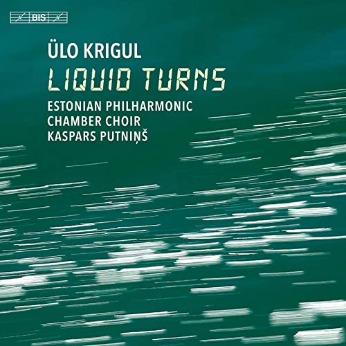 CD cover for “Liquid Turns” by Ülo Krigul, with water texture.