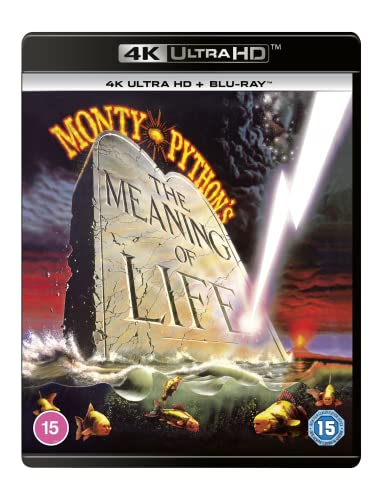 4K Ultra HD Blu-ray cover for Monty Python's The Meaning of Life.