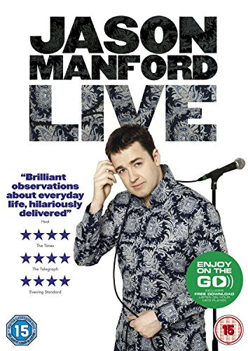 DVD cover featuring comedian Jason Manford in a patterned shirt.