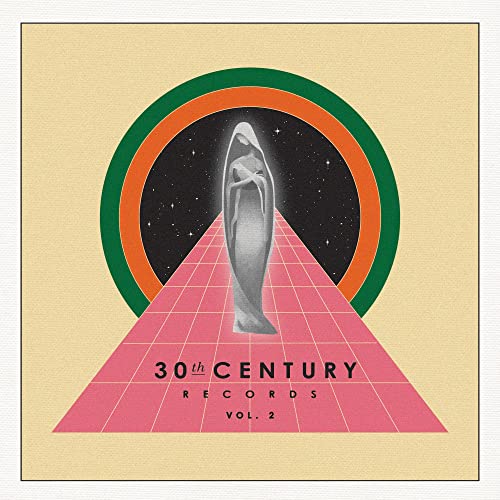 Album cover for “30th Century Records, Vol. 2” with a figure and cosmic design.