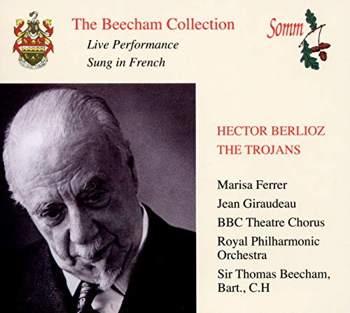 CD cover for Hector Berliozās āThe Trojansā opera, featuring Sir Thomas Beecham.