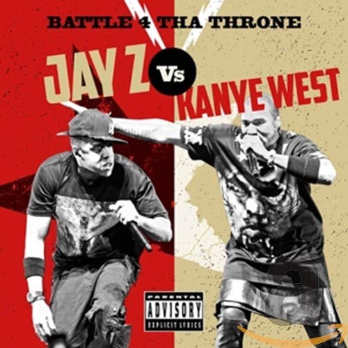 CD cover for Jay-Z and Kanye West’s “Battle 4 Tha Throne” album.