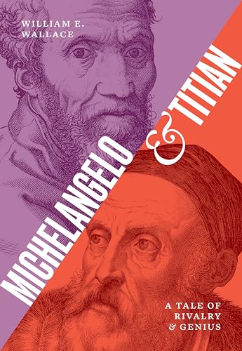 Book cover featuring portraits of Michelangelo and Titian, split diagonally.