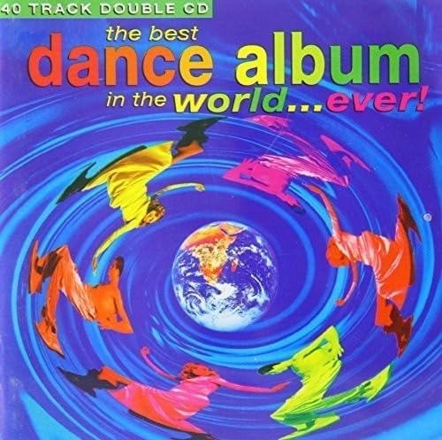 CD cover with colorful figures dancing around an image of Earth.