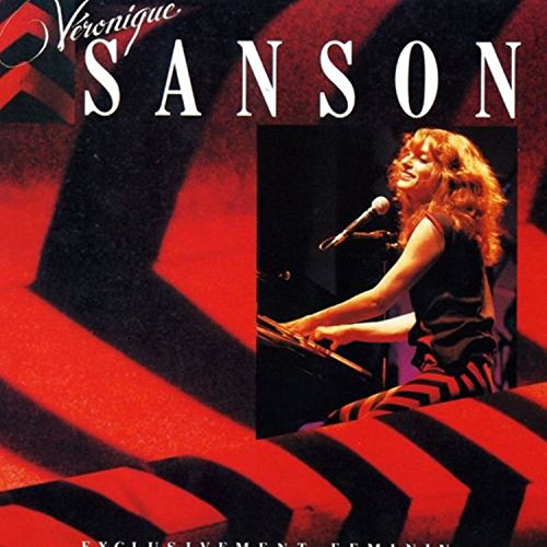 CD cover featuring Véronique Sanson at a piano, red and black design.