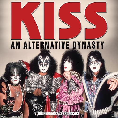 Kiss band members in stage makeup on album cover for "An Alternative Dynasty".