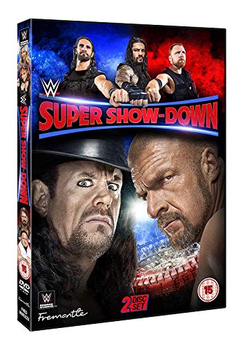 WWE Super Show-Down DVD cover featuring wrestlers Triple H and The Undertaker.