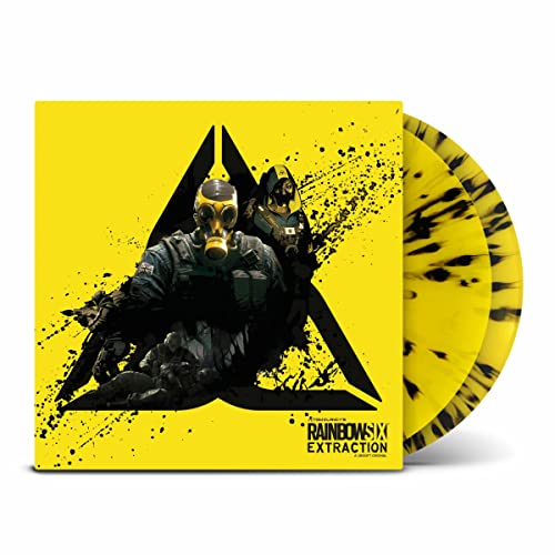 Rainbow Six Extraction vinyl record with yellow cover and splatter effect.