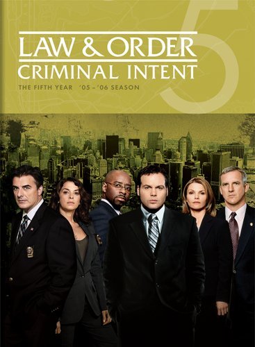Law & Order Criminal Intent" Season 5 DVD cover with cast and city skyline.