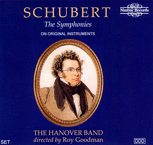 CD cover featuring a portrait of composer Franz Schubert in an oval frame.