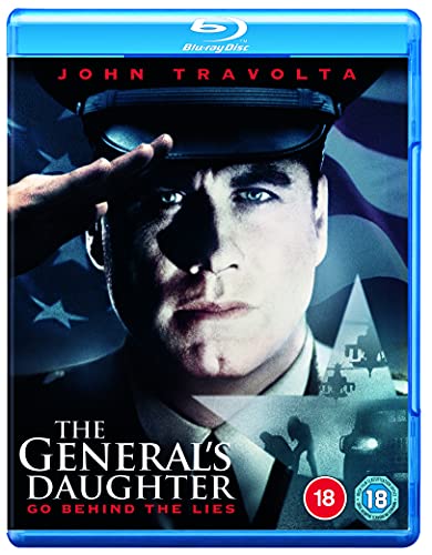 Blu-ray cover for "The General's Daughter" featuring John Travolta in uniform.