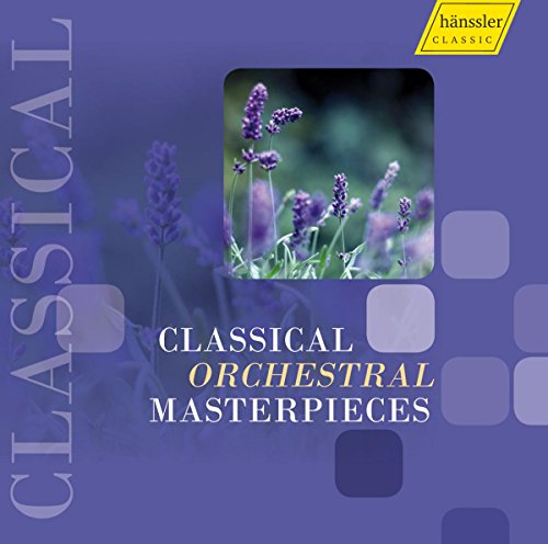 CD cover with lavender image and text: "Classical Orchestral Masterpieces".