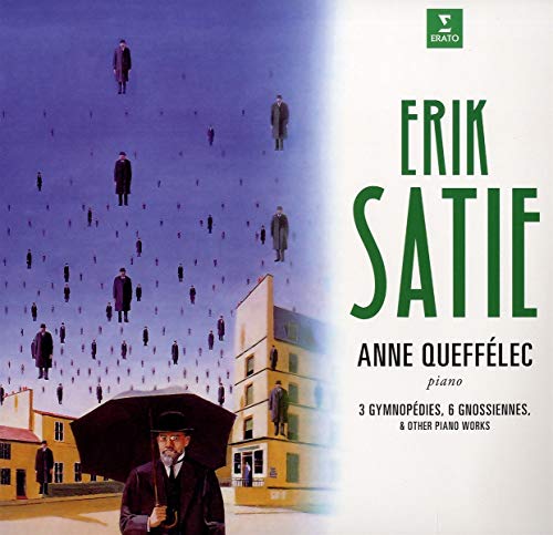 Vinyl album cover: surreal scene of figures floating above a town.