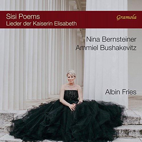 CD cover featuring a woman in a black gown, titled "Sisi Poems.