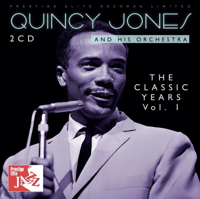 Quincy Jones portrait on album cover for “The Classic Years Vol. 1” CD.