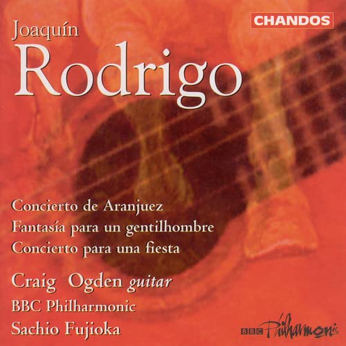 CD cover for Rodrigo’s guitar concertos featuring Craig Ogden and Sachio Fujioka.