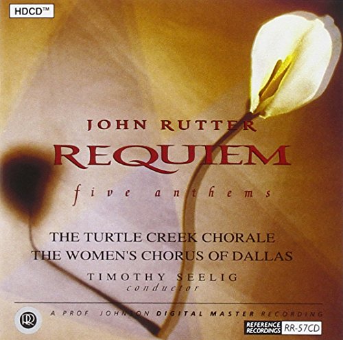 CD cover for John Rutter's Requiem featuring white lilies.
