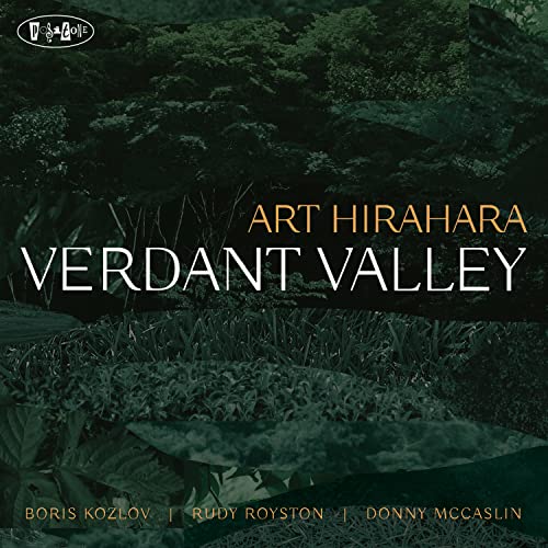 CD cover for Art Hirahara’s “Verdant Valley” featuring a green, leafy landscape.