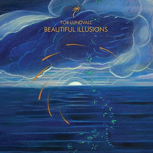 Album cover for Tor Lundvall’s “Beautiful Illusions” with a seascape painting.