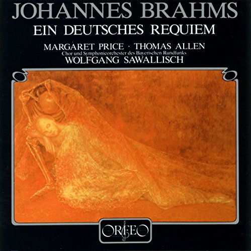 CD cover for Brahms’ Requiem featuring a skeletal figure in sepia tones.