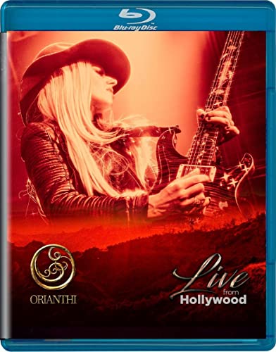 Orianthi playing a guitar on stage, Blu-ray case cover.