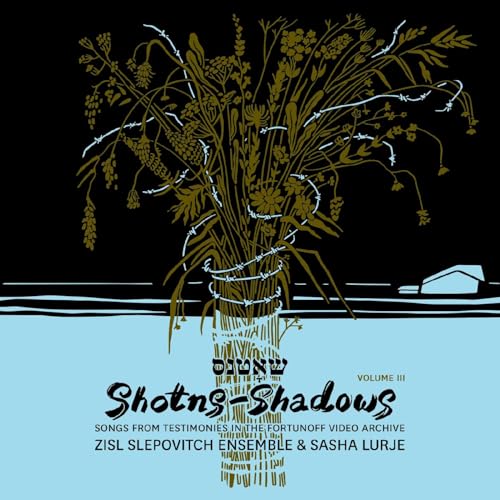Vinyl album cover with wildflowers, barbed wire, and pale blue text.