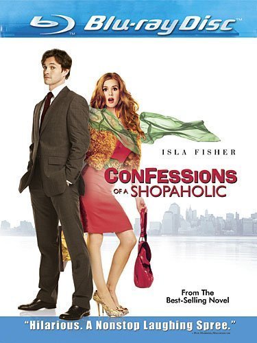 Blu-ray cover for Confessions of a Shopaholic featuring Isla Fisher and Hugh Dancy.