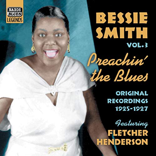 Bessie Smith portrait album cover, “Preachin’ the Blues,” Naxos Blues Legends.