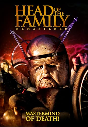 DVD cover for horror film “Head of the Family” featuring a menacing figure.