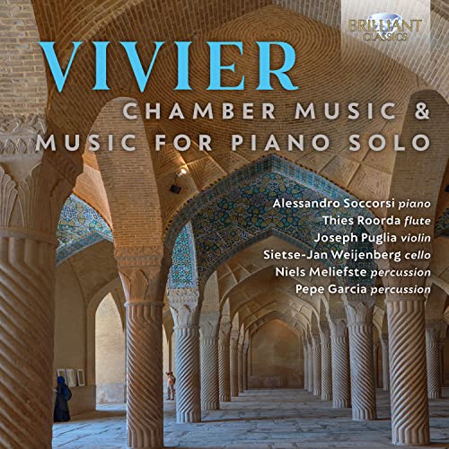 CD cover for "Vivier" chamber music, featuring an arched hallway.