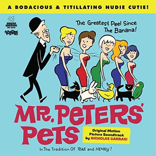 Mr. Peters' Pets" soundtrack album cover with cartoon characters and bold text.