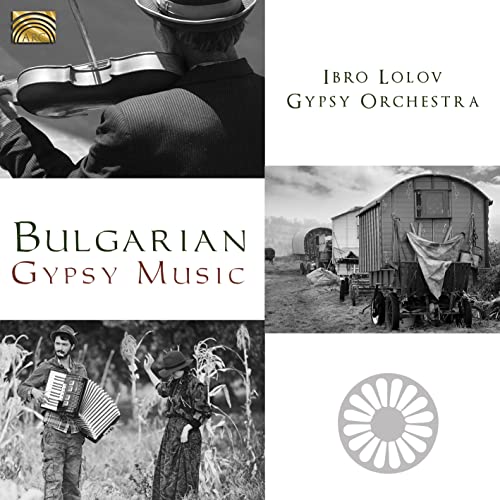 CD cover for Ibro Lolov’s Bulgarian Gypsy Music, with collage imagery.