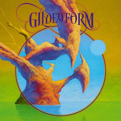 Album cover with abstract, golden tree branches against a blue sky.