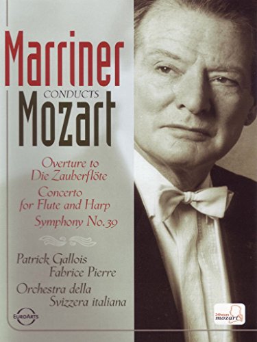 DVD cover featuring conductor Sir Neville Marriner and Mozart's works listed.