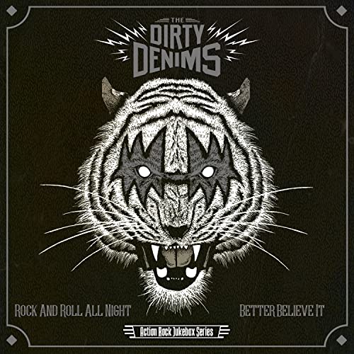 Vinyl cover featuring a white tiger with KISS-style makeup and the band name above.