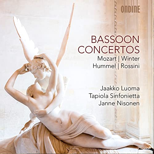 CD cover featuring a neoclassical sculpture with "Bassoon Concertos" text.