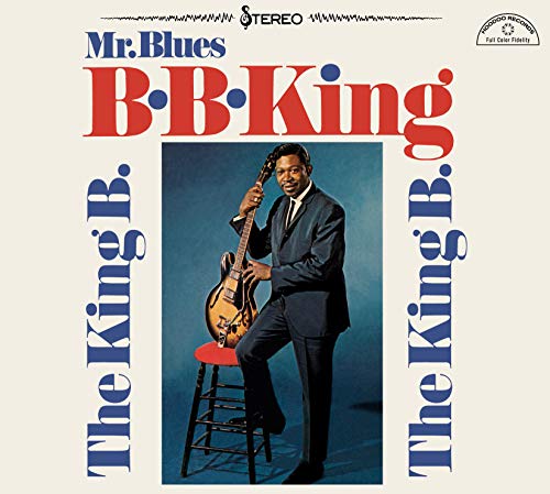 B.B. King album cover: portrait of musician with guitar, blue background.