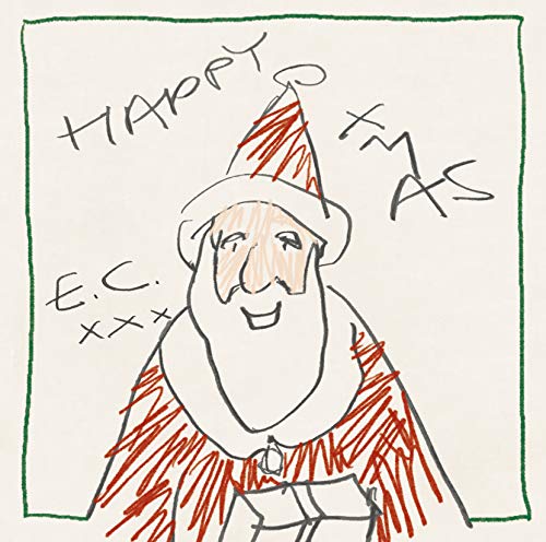 Hand-drawn Santa Claus illustration for Eric Clapton’s “Happy Xmas” CD.