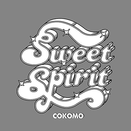 Black and white illustration of “Sweet Spirit - Cokomo” text with stars.