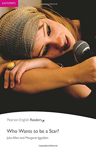 Book cover: young woman with microphone, titled “Who Wants to be a Star?”
