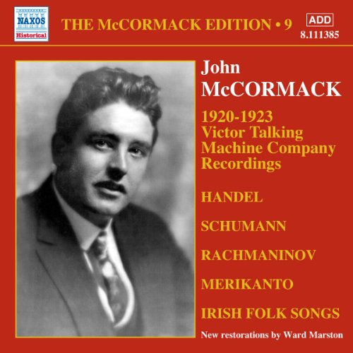 CD cover featuring a portrait of John McCormack, a tenor, from 1920-1923.