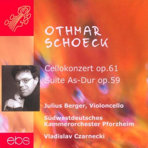 CD cover for Othmar Schoeck’s cello concerto and string suite, with portrait.