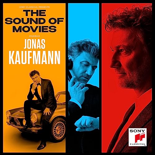 CD cover featuring Jonas Kaufmann, split into three colored panels.