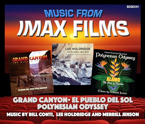 CD cover for "Music From IMAX Films" featuring film posters.