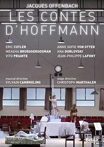 DVD cover for "Les Contes D'Hoffmann" opera, stage scene with performers.