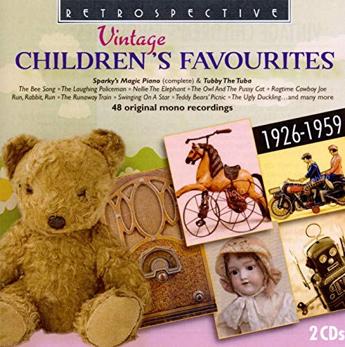 CD cover featuring a teddy bear and vintage children’s toys, 1926-1959.