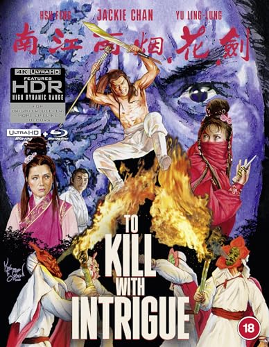 Blu-ray cover for "To Kill With Intrigue" featuring Jackie Chan in action.